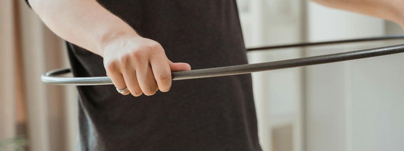 Close up of a person hands during coordination exercise.